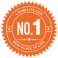 Livability.com No. 1 place to live medallion